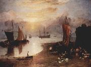 Joseph Mallord William Turner Fishermen Cleaning and Selling Fish Germany oil painting artist